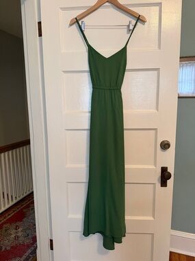 Tracy Reese Emerald Green Spaghetti Strap Maxi Dress